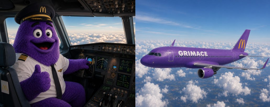 Pilot Grimace and Grimace airline